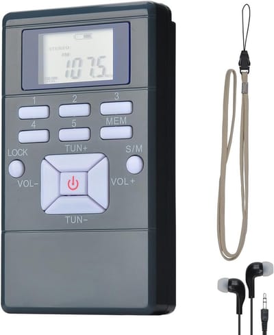 Draagbare FM Stereo Radio voor Wandelen en Joggen - Mini Pocket Digitale Tuner