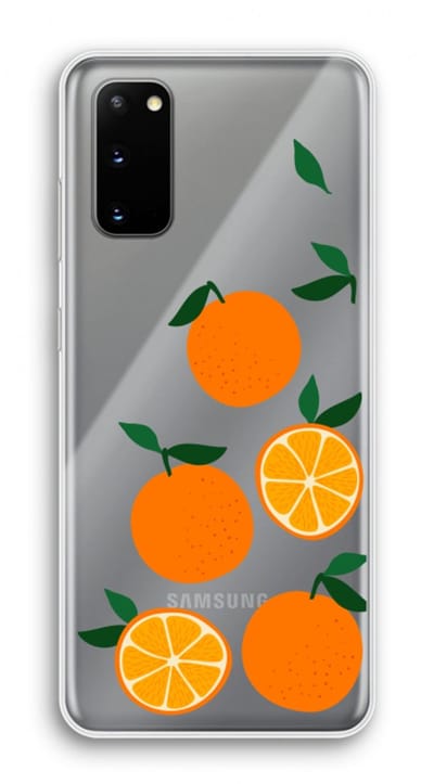 Case Company® - Hoesje geschikt voor Samsung Galaxy S20 hoesje - Will you be my clementine - Soft Cover Telefoonhoesje - Bescherming aan alle Kanten en Schermrand