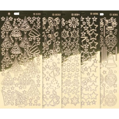 VBS reliëfstickerset "Xmas" - Goud