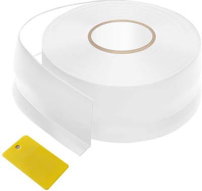 Flexibele Plinten, Zelfklevend, 50 x 20 mm (7 m), Witte Plinten voor Keuken en Badkamer, PVC Hoekprofiel, Makkelijk te Installeren Plinten