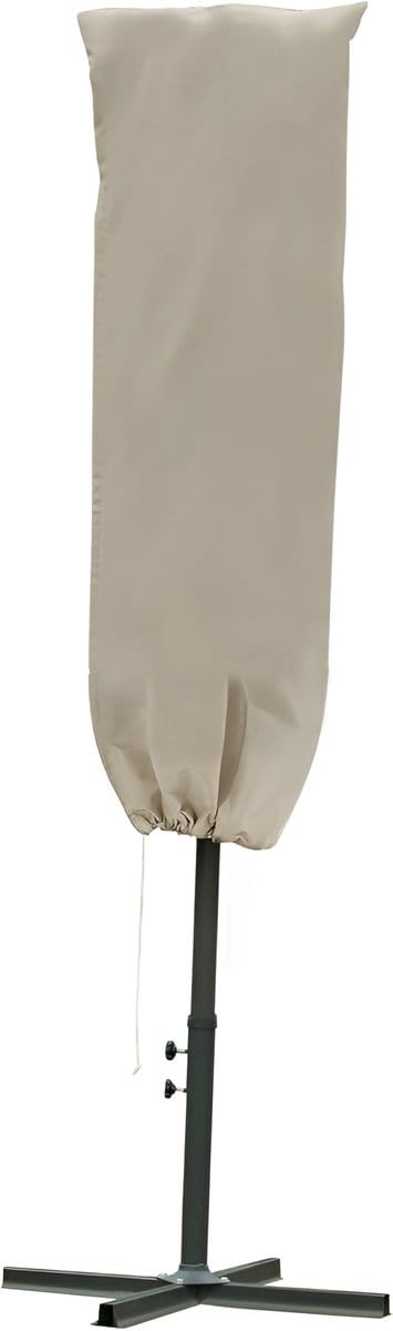 Famanu - Tuinparasolhoes, outdoor patio parasolbeschermer weerbestendig tuinterras met stang, rits voor 2-4 m parasol, Φ60 x 160 cm, kaki