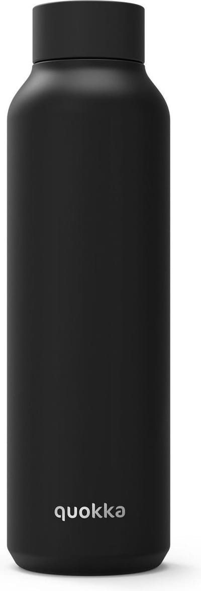 Quokka Drinkfles Rvs Solid Jet Black 630 Ml Zwart