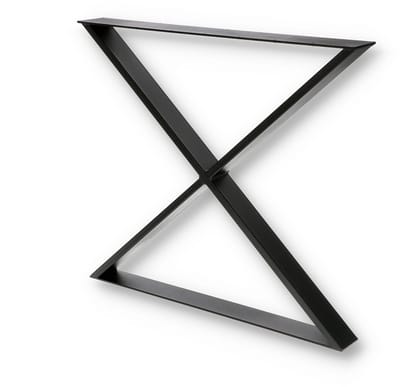 SEART GROUP Typu X - Metalen Tafelonderstel - 80x71 cm - Zwart - Stevig - Loftstijl