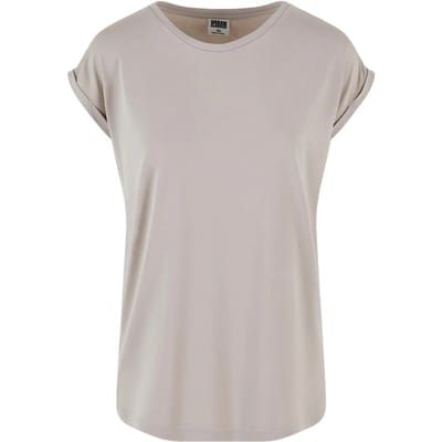 Urban Classics - Modal Extended Shoulder Dames T-shirt - XS - Gebroken wit