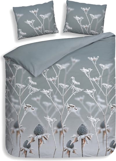 Heckett & Lane Flanel dekbedovertrek Blog (Frost Blue) - 200x200/220 cm
