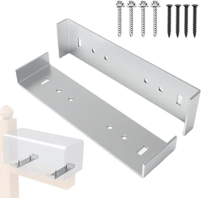 Brievenbusmontagebeugels - Brievenbusbeugels Palen - Brievenbus Stabiliseren - Sterk Aluminium Materiaal - 20 cm breed - Grijs