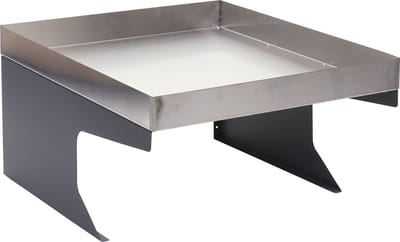 Robotmaaier garage met plantenbak MCW-G60, overkapping voor grasmaaiers, metaal 37x60x70cm ~ roestvrij staal, antraciet