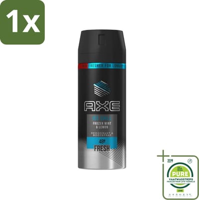 1 x Axe - Deodorant Bodyspray - 48hrs Fresh - Ice Chill - Frozen Mint & Lemon - 150 ml - Axe Ice Chill - Deodorant - Frisheid - Geurbestrijding - Bevroren Munt
