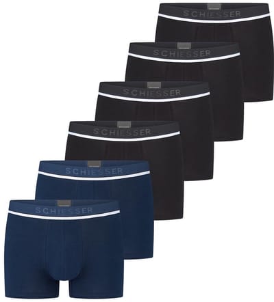 Schiesser Heren Shorts / Pants 6er Pack - 95/5 - Cotton