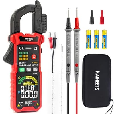 Intelligente Tangmeter T-RMS, Digitale Multimeter met D-Jaw, Automatische Bereikmeter, Kleurendisplay, AC/DC Stroommeting, Inrush Current, Spanning, Temperatuur, NCV
