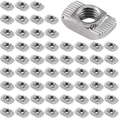 Moeren, M8 schroefdraad 4040 profiel groefmoeren koolstofstaal T-sleuf moeren T-sleuf moeren hamermoer voor aluminium profiel extrusiesleuf, EU40-M8