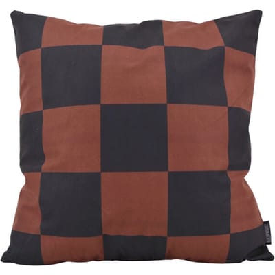 Gek op kussens! Sierkussen checker /bruin | 45 x 45 cm | katoen/polyester