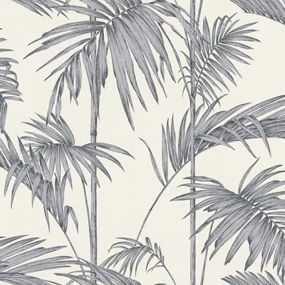 Natuur behang Profhome 369192-GU vliesbehang licht gestructureerd in jungle stijl glanzend grijs zilver wit 5,33 m2