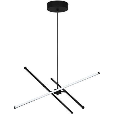 Viokef LED hanglamp Sandy, lengte 60 cm, zwart, metaal