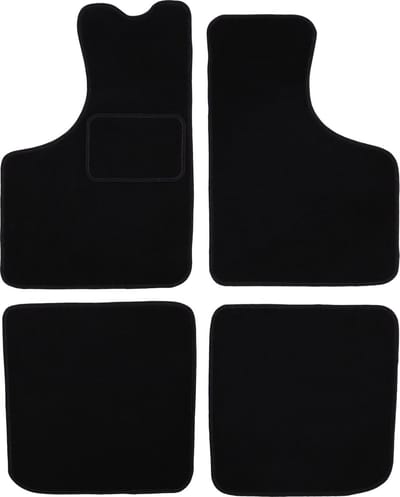 Zwarte veloursmatten voor: Skoda 105 / 120 / 130 sedan (1976-1990)
