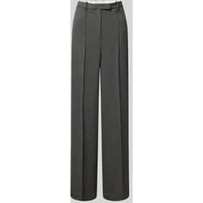 Straight leg stoffen broek met vaste persplooien