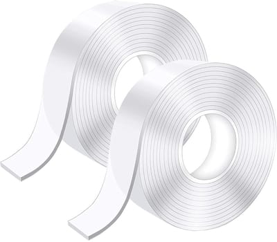 EXCITAT Nano Dubbelzijdige Tape - Traceless Nano Dubbelzijdige Tape - Wasbaar - Geschikt voor Tapijt, Thuis of Kantoor - 2x300cm - 2 Stuks