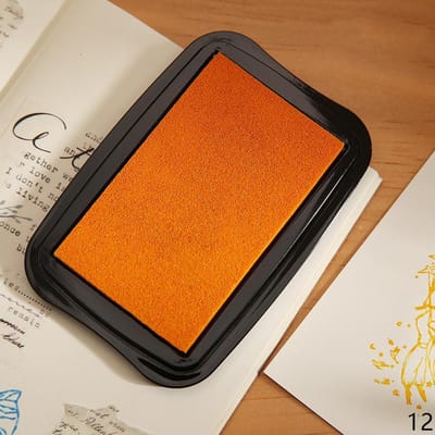 Grote Vintage Inktkussens voor Stempel DIY Ambachten Scrapbooking Stempelkussens Rubber Houten Stempels Papier Inktkussens oranje