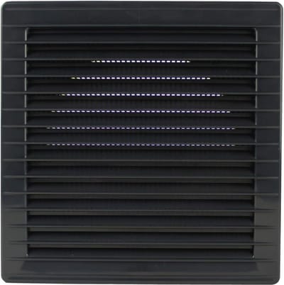 Ventilatiegitter Hoekig - Ventilatierooster Inbouw - Luchtstroom Optimaliseren - Geïntegreerde Insectenbescherming - 170 x 170 mm - Bruin