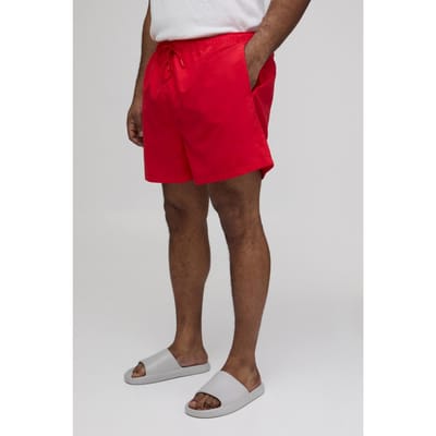 Plus Short Length Swim Short | Red | Size 2XL