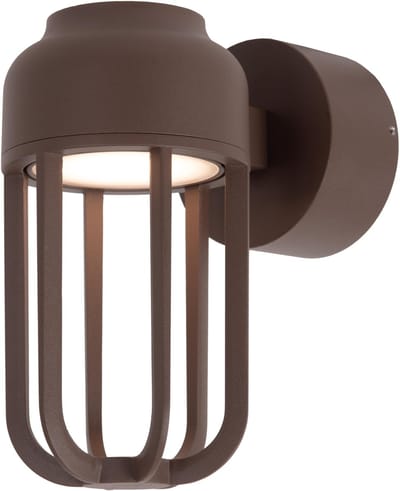 Lucide WELLS - Wandlamp Binnen/Buiten - Ø 10 cm - LED - 1x8W 2700K - IP54 - Roest bruin | Essential