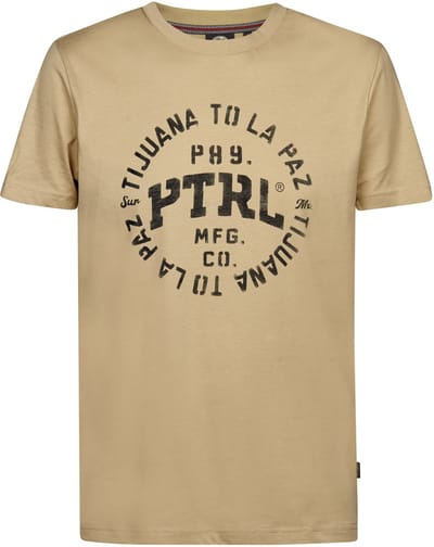 Petrol Industries - Heren T-shirt met print Plata - Oranje - Maat XXL