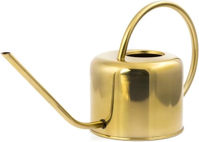 Gouden metalen gieter van 37,5 x 13 x 19,5 cm