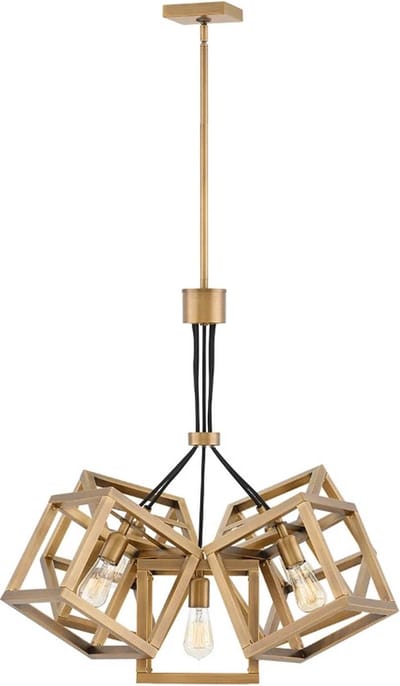 Hinkley/ Fredrick Ramond LED Hanglamp Ensemble | 5X E27 Max 60W | Dimbaar | Brushed Bronze