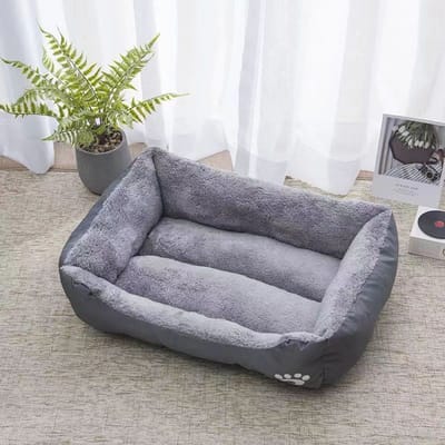 Grand Lit pour Chat et Chien Chaud Confortable Maison pour Chien Nid Doux en Coton PP Panier Tapis Universel Imperméable Lit pour Chat S