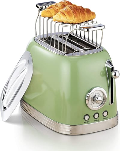Lexium Broodrooster met tostiklemmen - Broodroosters - Toaster - Berde sleuven - Meedere standen en instelbare warmteniveaus