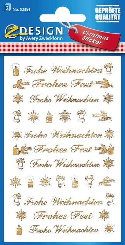 Avery 52391, Folie, Goud, Tekstpatroon, Permanent, 76 mm, 120 mm