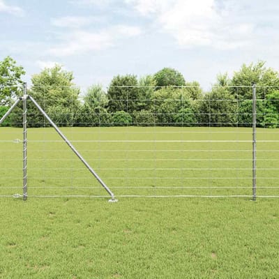 vidaXL - Gelast - Draadhek - met - Spikes - 25 - x - 1,2 - m - Gegalvaniseerd - staal - Mesh