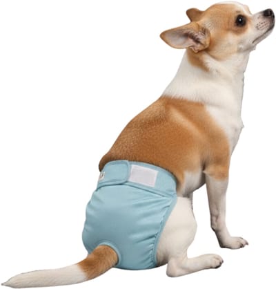 Loopsheidbroekje hond - blauw - maat XS - voor hele kleine honden - herbruikbaar - hondenbroekje - hondenluier - loopsheid - ongesteldheid - voorkomt ongewenste zwangerschappen bij teefjes - milieuvriendelijk - verantwoord - perfecte pasvorm