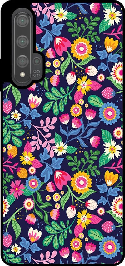 Smartphonica Telefoonhoesje Geschikt voor Huawei Nova 5T met bloemen opdruk - TPU backcover case flower design geschikt voor Huawei Nova 5T