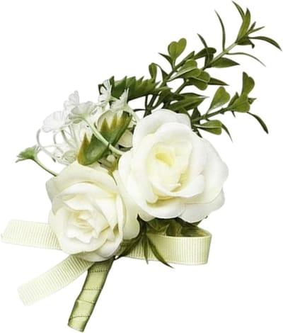 Bruidegom Boutonniere - Bruids Knoopsgat - Bruiloft Decoratie - Handgemaakte Verfijning - 10 cm - Meerkleurig