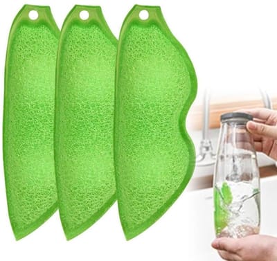 Dailygoody - Herbruikbare Flessenreiniger - Efficiënte Flessenspons - Groene kleur - Geschikt voor Glazen en Melkflesjes - Set van 3 Stuks
