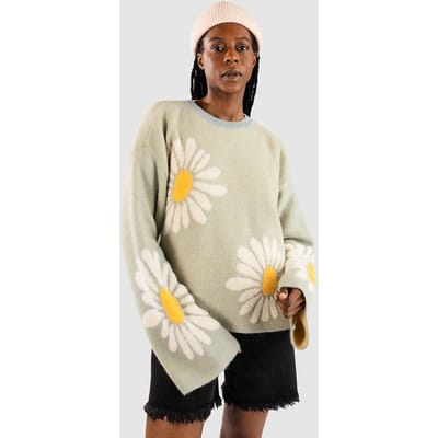 24 Colours 41344 Knitted Flower Trui blauw