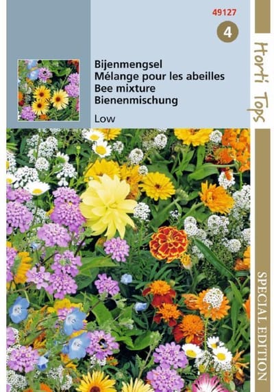 Hortitops - Bijenmengsel laag 50 cm - 4 gram zaad - om bijen aan te trekken