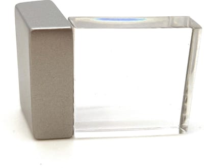 AVENUE decoration meubelknop - model "Trans" - 30 mm - kunststof transparant mat chroom