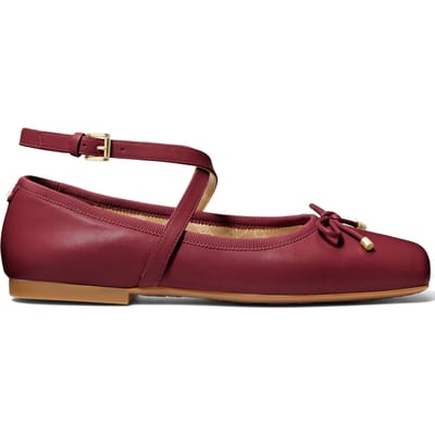 Michael Kors Collette Wrap Ballet Shoe In Red Size: 39 | Ballerina Shoes Outlet | Dames | Rood
