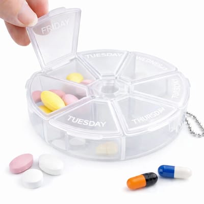 Pillendoosje I Pillendoos I Medicijn doosje I Tablet Dispenser I Pil Box I 7 dagen I Transparant