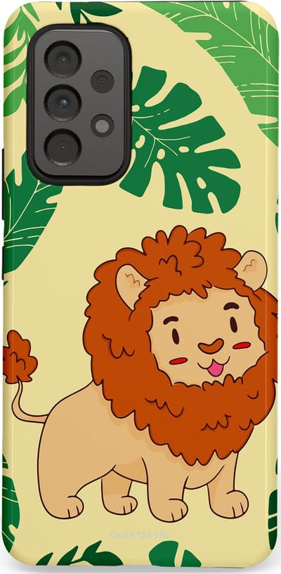Casetastic Hoesje Geschikt voor Samsung A53 - Stijlvolle Beschermende Duo-layer Case - Jungle Leeuw Ontwerp