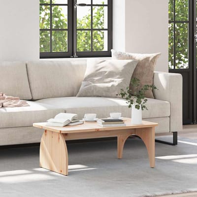 vidaXL - Salontafel - Naturel - 80 - x - 50 - x - 31 - cm - Massief - grenenhout