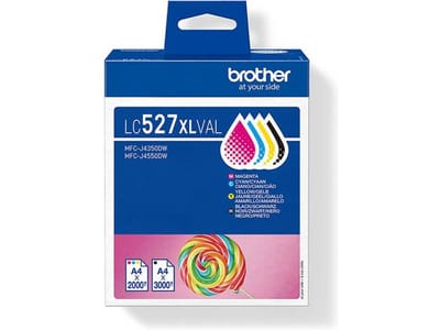 Brother LC527XL Value Pack - 4-pack - High Yield - black yellow cyan magenta - original - ink cartridge
