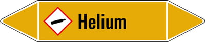 Helium leidingmarkering op vel 252 x 52 mm - 3 per vel