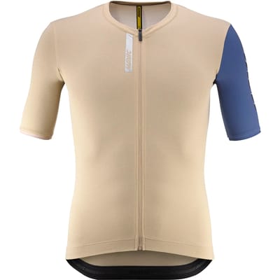 Mavic Essential Korte Mouw Wielertrui Beige 2XL Man