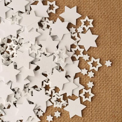 300 stuks houten sterren om te knutselen, strooidecoratie, Kerstmis, sterren, decoratie, confetti, houten sterren, tafeldecoratie, klein, kerstdecoratie, knutselen, sterren knutselen voor