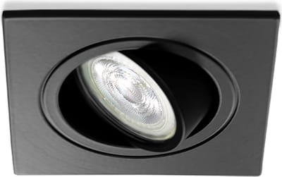 LED inbouwspot Walid -Vierkant Zwart -Warm Wit -Niet Dimbaar -2.7W -Philips LED