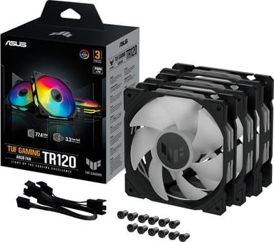ASUS TUF GAMING TR120 3-pack - Case ventilator - 120mm - Black - 29 dBA