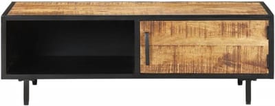 Salontafel Mangohout - Houten Tafel - Woonkamer Inrichten - Industriële Stijl - 105 x 50 x 35 cm - Bruin